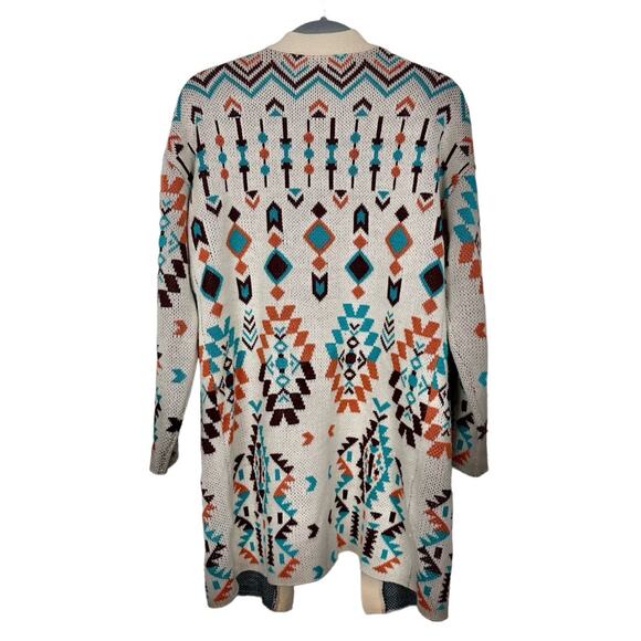 Savanna Jane Let’s Get It Aztec Open Cardigan Small Boho - Picture 2 of 8